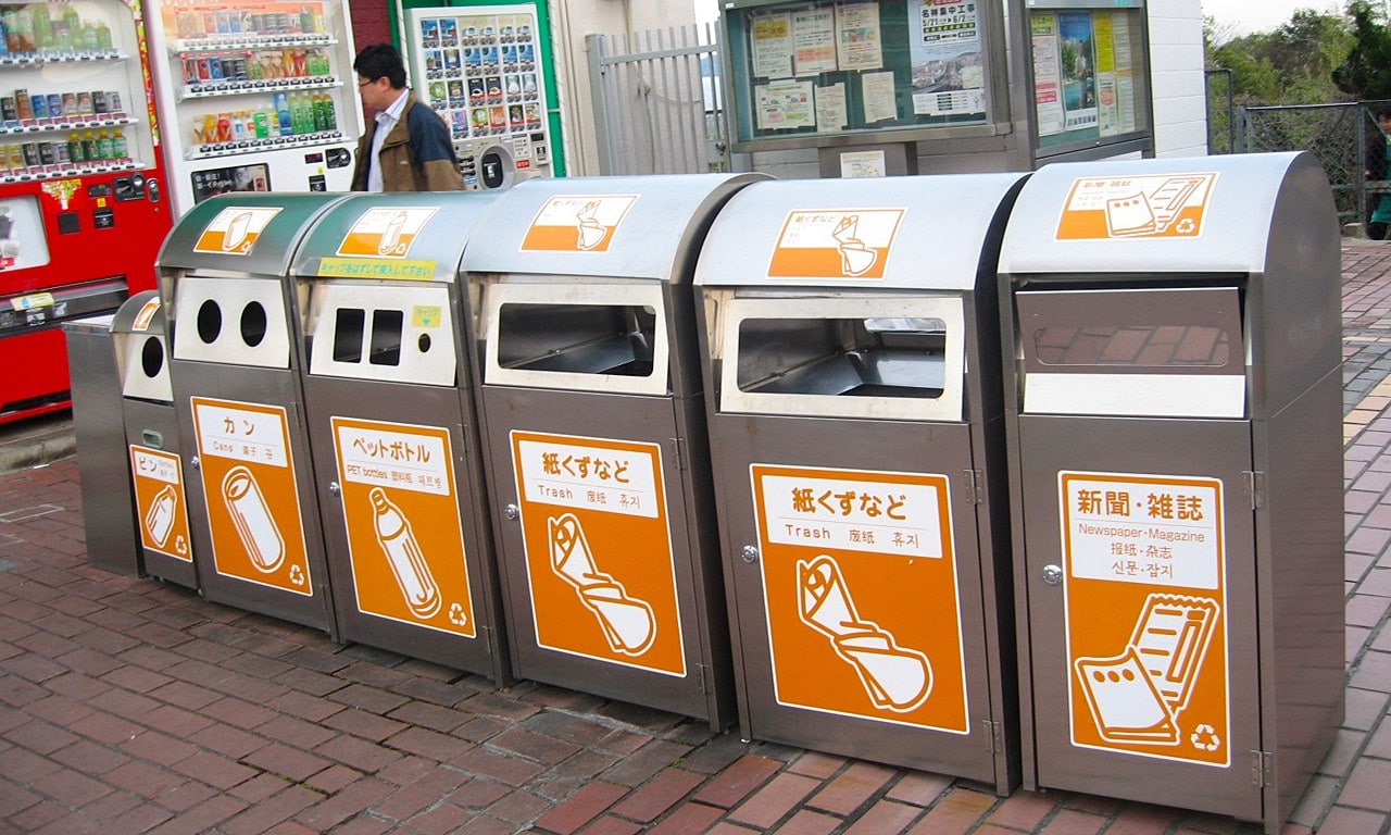 lixo no japao